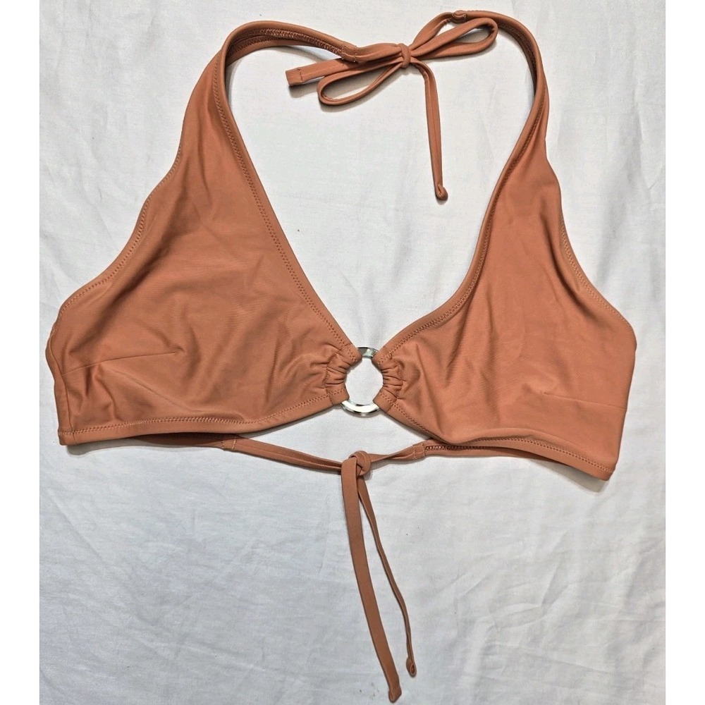 Aerie Women's Swimming Top Triangle Brown XL Wireless